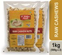 D NATURE FRESH RAW CASHEWS ,1KG (500g x 2) Cashews  (2 x 500 g)
