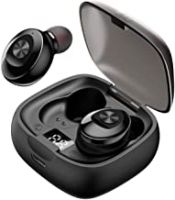 WeCool Moonwalk M1 True Wireless Earbuds (TWS) IPX 5 and Digital Display Charging Case, Bluetooth Earphones with Mic