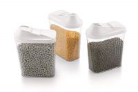 Steelo Skippar Storage Container Perfect For Cereals, Rice, pulses, Grocery, Spices Set of 3 Pcs, (750 ml x 3)