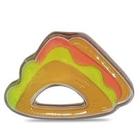 LuvLap Silicone Teether, Yum Triangle (Multicolour), 3m+, BPA Free