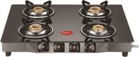 Pigeon Brunet Stainless Steel, Glass Manual Gas Stove  (4 Burners)