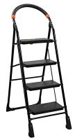 Parasnath Prime Black Milano Heavy Folding Ladder with Wide Steps Milano 4 Steps Ladder (25 Years Years Warranty Made in India)