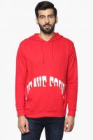 [Size M, XL, XXL] FRATINI Red Mens Hooded Printed Sweatshirt