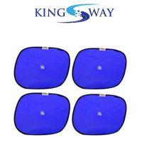 Kingsway Sticky Sun Shades For Car Window For Maruti Suzuki Old Baleno (Blue, Set of 4)