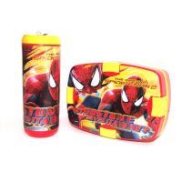 Cello Spiderman Combo Plastic Lunch Box Set, 2-Pieces, Yellow/Red