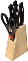 SIXSIGMA Kitchen Knife Set with Wooden Block and Scissors, Knife Set for Kitchen with Stand, Knife Set for Kitchen use, Knife Holder