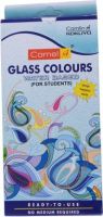 Camel Water Based Glass Colours - 6 Shades with Glass Liner  (Set of 7, Multicolor)