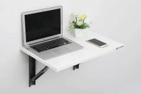 INVISIBLE BED Study Table/Office Table/Laptop Table/Work Table - 100% Made in India (Glossy White - 24 inch x 15 inch)