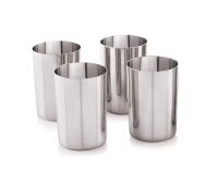 Neelam Stainless Steel 7 22G PRM Delux Amrapali Glass, 300 ml, Silver, Set of 12