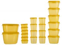 SimpArte Plastic Grocery Container, 22-Pieces, Golden Yellow