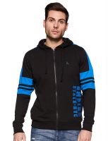[Size M] Parx Men's Cotton Sweatshirt (XMAF00350-K8_Black_M (40))