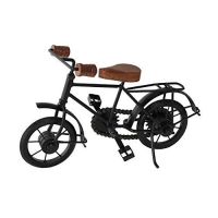 MUSSAL Metal Handicrafts Antique Wooden and Iron Cycle, 10 x 7 Inches, Black