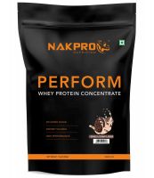 Nakpro PERFORM Whey Protein Supplement Powder, 23g Protein, 5.1 BCAA & 4g Glutamine - Cookies & Cream (1 kg - 30 Servings)