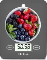 Dr. Trust (USA) Model 517 Electronic Digital LCD Kitchen Food Accurate Weight Machine For Measuring Fruits Spice Food Vegetable Water Milk Liquids Weighing Scale  (Grey)