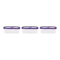SimpArte 360° AirTight Kitchen Storage Container Set For Rice|Dal|Atta|Flour|Cereals|Pulses|Snacks, Stackable|BPA Free|Best Quality|Modular Design|Set of 3 (525 ml), Playful Purple