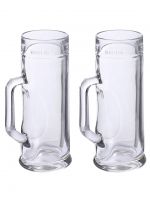 Amazon Brand - Solimo Beer Mug Set (2 pieces, 550ml, Quirky design)