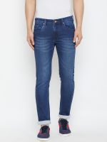 [Size 32, 36, 38] KROSSSTITCH Men Blue Slim Fit Mid-Rise Clean Look Jeans