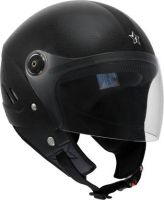 Flipkart SmartBuy Bolt ISI Marked Open-face 100% ABS with Unbreakable Visor Motorbike Helmet (Black)