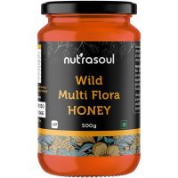 Nutrasoul Multiflora Honey - Raw Organic Honey-Immunity Booster, 500g (Glass Jar)