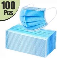 VeBNoR 3L100 Extra Thick Extra Protective Mask  (Blue, Free Size, Pack of 100, 3 Ply)