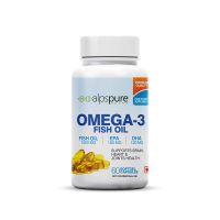 alpspure Nutra Omega 3 Fish Oil Supplement 1000 Mg | 180Mg Epa & 120Mg Dha | 60 Soft gel Capsules | For Heart, Brain, Joint, Skin & Eye Health