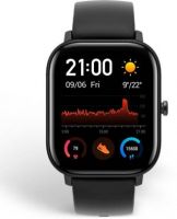 huami Amazfit GTS AMOLED Smartwatch  (Black Strap, Regular)