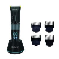 Groomiist Gold Series Corded/Cordless Beard Trimmer GT-32 with LED Display & Quick Charging Dock: 180 Minutes Running Time & 0.5-12MM Trimming Range with 2000mAh Powerful Lithium-Ion Battery (Black)