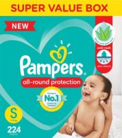 [Add to Cart] Pampers Diaper Pants Super Value Box Pack Lotion with Aloe Vera - S  (224 Pieces)