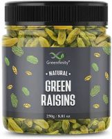 GreenFinity Premium Seedless Green Raisins | Dry Fruit Kishmish For every occasion and gift Raisins  (250 g)