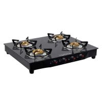 [Rs. 200 Back + Diamonds + Rupay Card] Lifelong Glass Top Gas Stove, 4 Burner Gas Stove, Black (ISI Certified,1 year warranty with Doorstep Service)