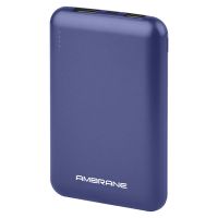 Ambrane 10000 mAh Compact Power Bank with Fast Charging, Sleek Design, Dual Output, Type C Input, Li-Polymer, Made in India