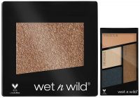 Wet 'n Wild Color Icon Eyeshadow Glitter Single, Nudecomer, 1.4g And Wet n Wild Color Icon Eyeshadow Quads, Hooked On Vinyl, 4.5g