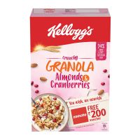 [Free Rs. 200 Zomato Voucher] Kellogg's Crunchy Granola Almonds and Cranberries, 460 g | Breakfast Cereal | Multigrain Flakes