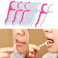 CartBooth Dental Tooth Pick Toothpick Cleaners (White Pink)(Pack of 100 Pcs)