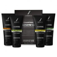 Spruce Shave Club Charcoal Facial Starter Kit | Wash, Scrub, Mask, Pack | Natural Deep Cleanse