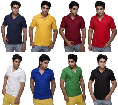 Set of 8 Men Polo T Shirts (Size S & M)