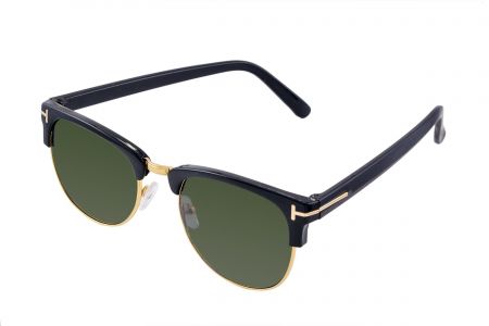 SHVAS UV Protection Unisex Clubmaster Sunglasses [CMGOLDG15]