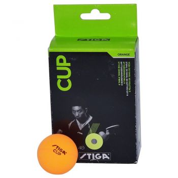 [LD] Stiga Cup Table Tennis Ball, Pack of 6 (Orange)