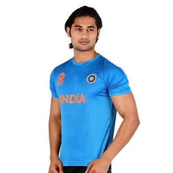 [LD] ICC World Twenty20 India 2016 Polyester Crew Neck T-Shirt (Blue)