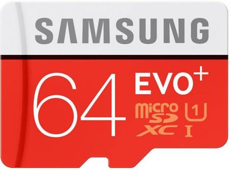 SAMSUNG Evo Plus 64 GB MicroSDXC Class 10 80 MB/s Memory Card