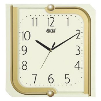[LD] Ajanta Quartz Plastic Wall Clock (26.3 CM X 24.7CM), Ivory