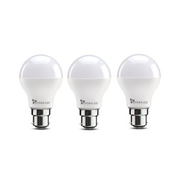 [LD] Syska B22 7-Watt LED Bulb (Pack of 3, Cool Day Light)