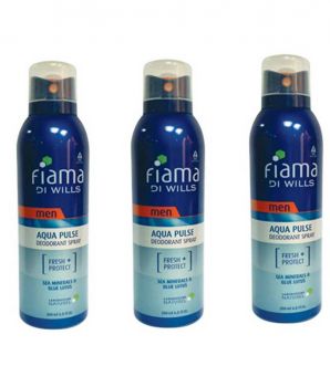 Pack of 3 Fiama Di Wills Aqua Pulse Deodorant Spray For Men (200 ml each)
