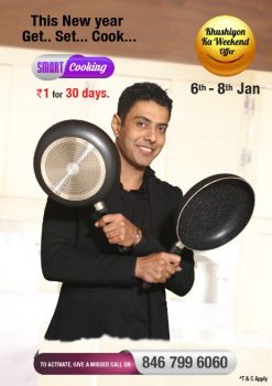 Videocon d2h Khushiyon Ka Weekend Offer – Smart Cooking At Re.1 For 30 Days 