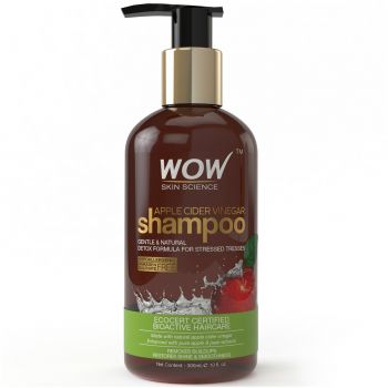 [LD] WOW Apple Cider Vinegar Shampoo - 300 mL - No Sulphate - No Parabens - Infused Organic Natural Apple Cider Vinegar