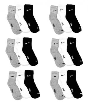 Nike Multicolour Cotton Ankle Length Socks - Set Of 18