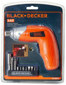[LD] BLACK+DECKER KC3610 3.6V Li-Ion Cordless Screw Driver Kit (Orange, 10- Accessories included)
