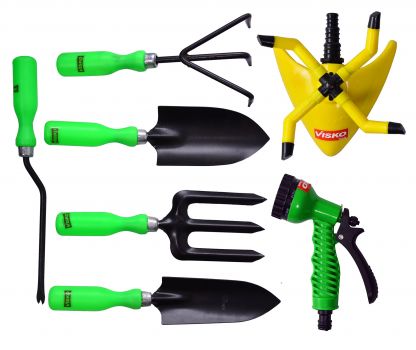 [LD] Visko GTK Garden Tool Kit (Green, Black and Yellow, 7-Pieces)