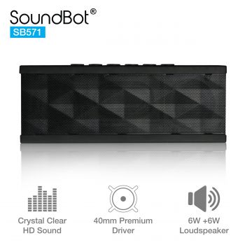 [LD] SoundBot SB571 Bluetooth Speaker 12W Output HD Bass 40mm Dual Driver Portable Speakerphone