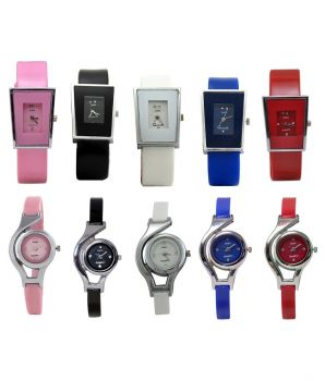 [Pack of 10] krupa enterprise Multi-colour Analog Watch